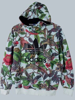 Adidas Battle of the Birds Sample Hoodie Womens S Tropical Gorpcore Streetwear